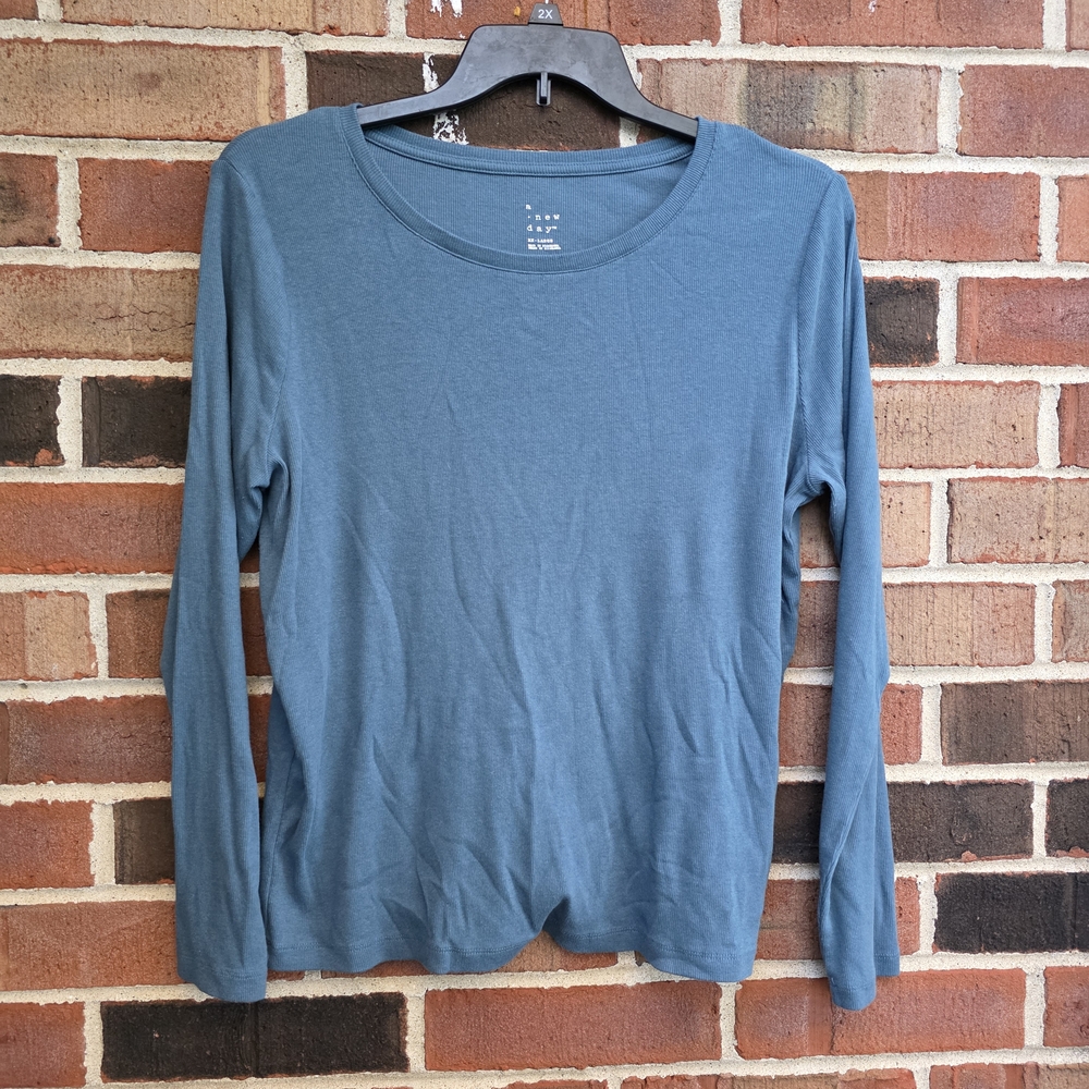 Elegant Teal Long Sleeve Women's Top